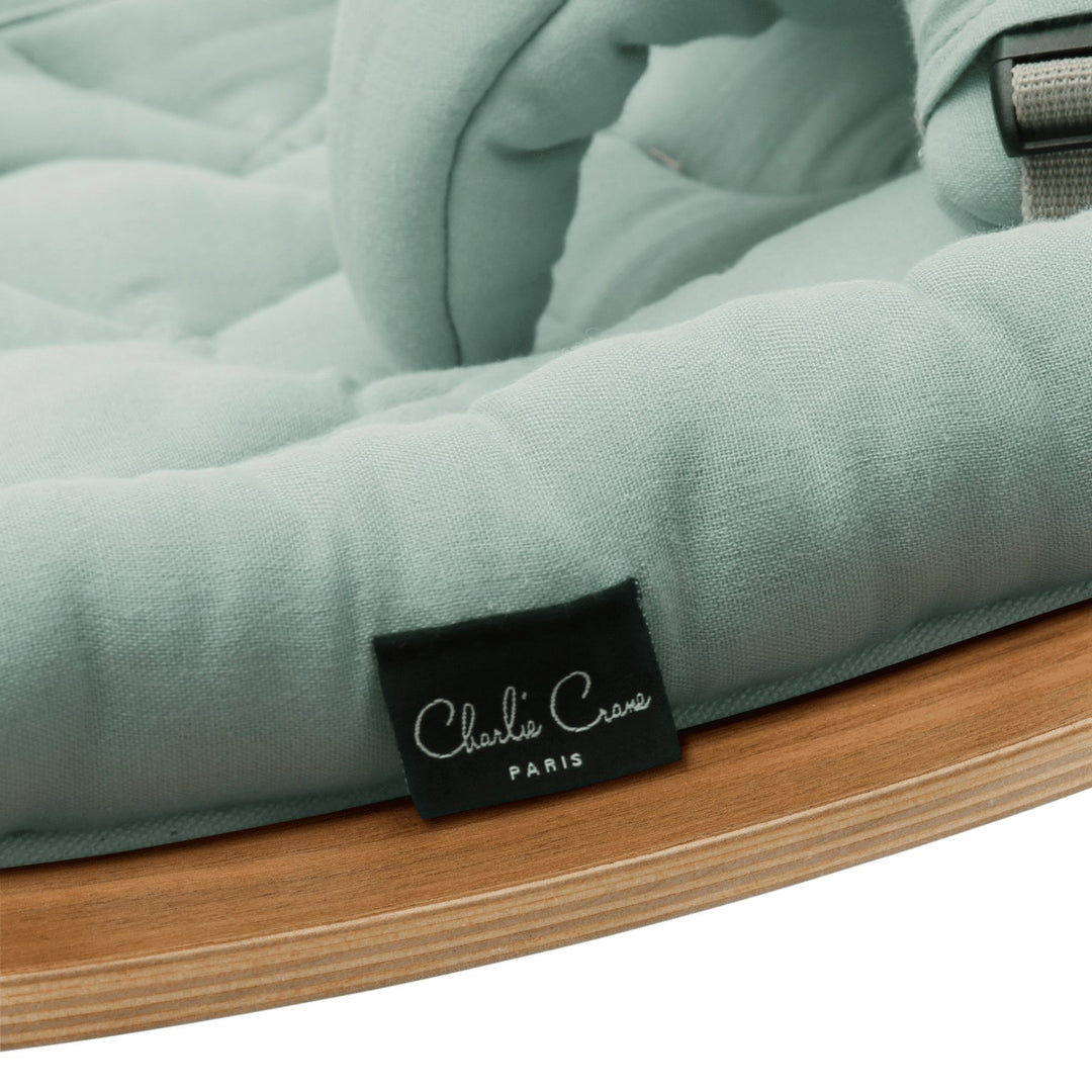 LEVO Baby Rocker | Walnut + Organic Farrow Grey by Charlie Crane - Maude Kids Decor