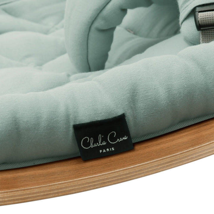 LEVO Baby Rocker | Walnut + Organic Farrow Grey by Charlie Crane - Maude Kids Decor