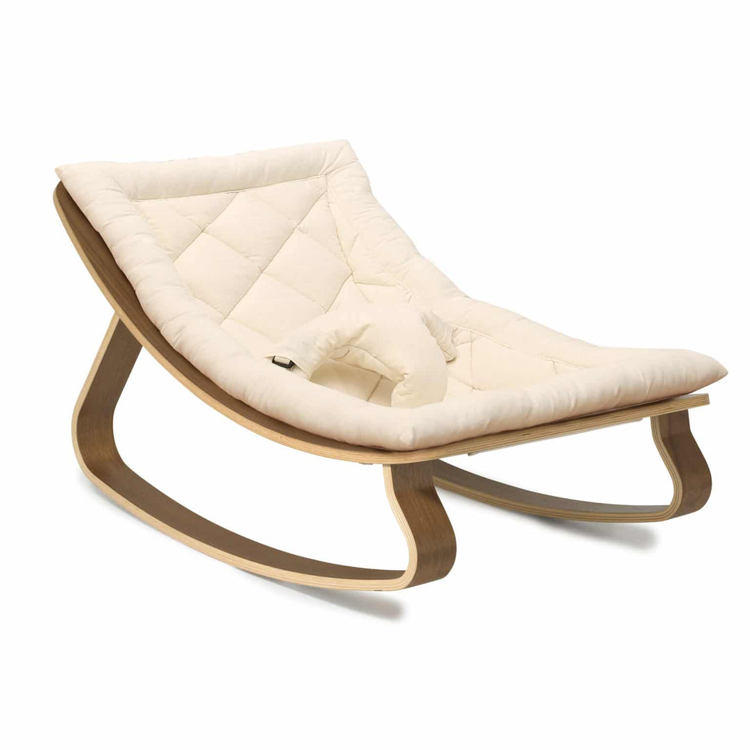 LEVO Baby Rocker | Walnut + Organic Milk by Charlie Crane - Maude Kids Decor