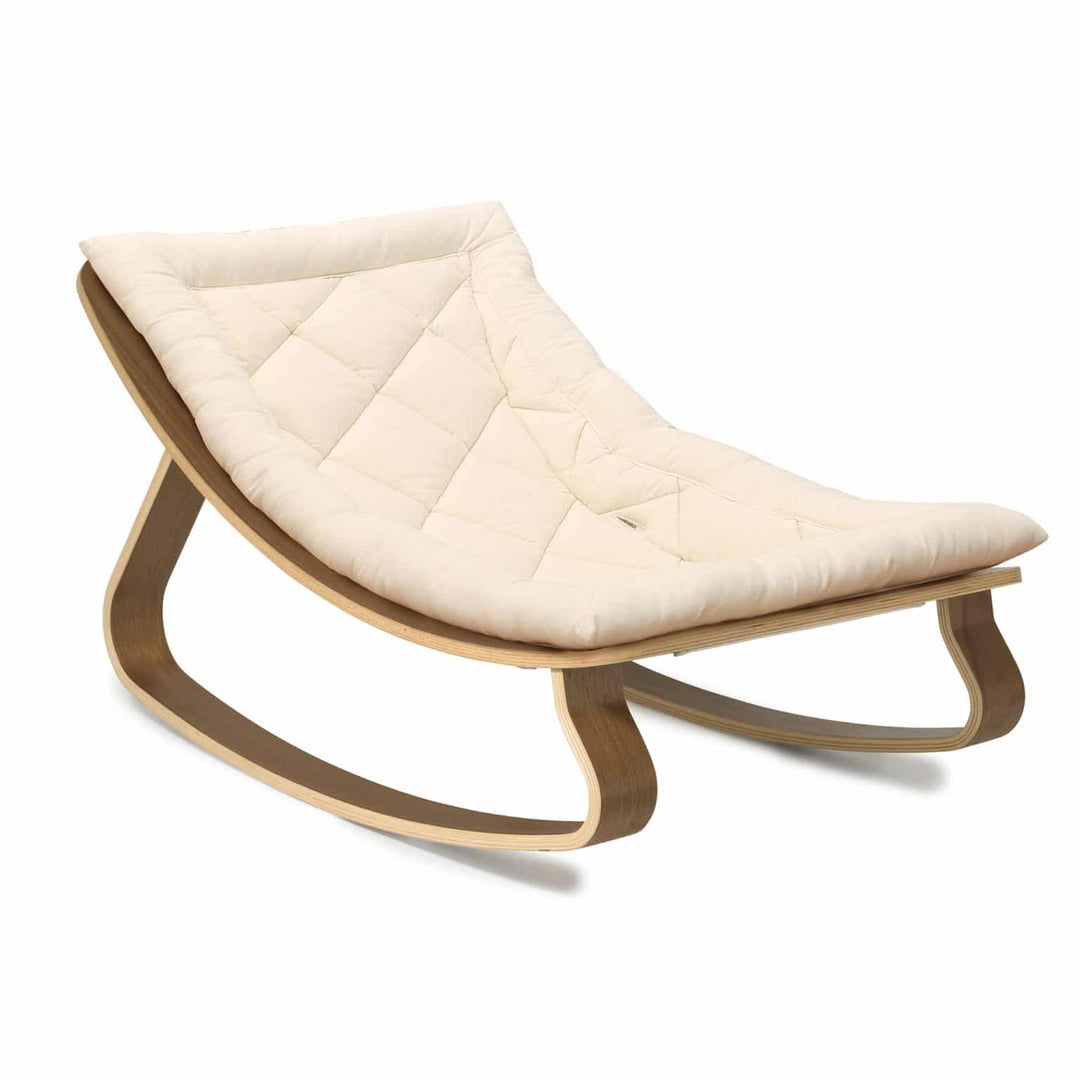 LEVO Baby Rocker | Walnut + Organic Milk by Charlie Crane - Maude Kids Decor