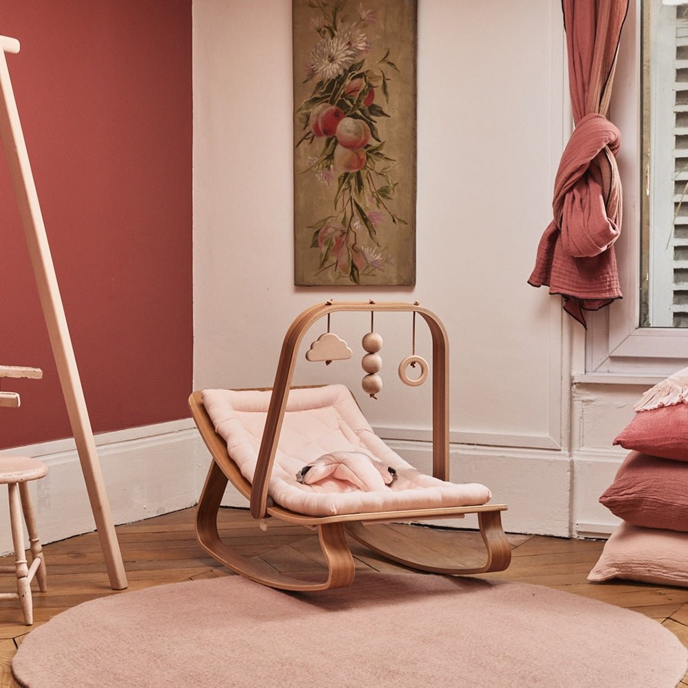 LEVO Baby Rocker | Walnut + Organic Nude by Charlie Crane - Maude Kids Decor