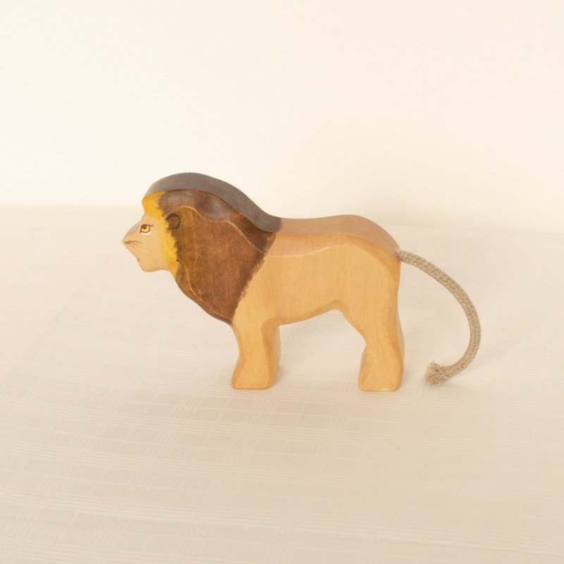 Lion Wooden Figurine | Male by HolzWald - Maude Kids Decor