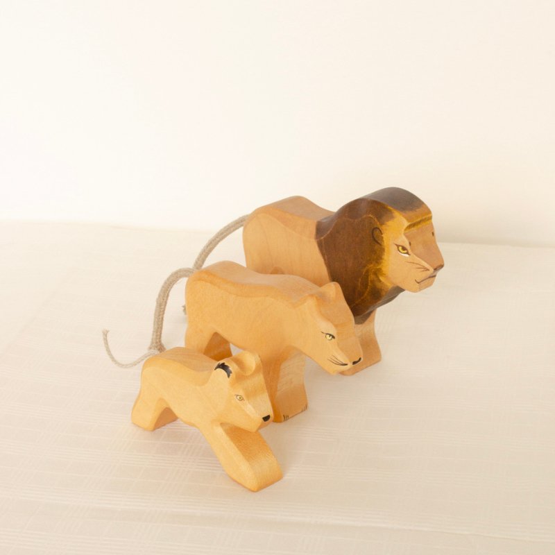 Lion Wooden Figurine | Male by HolzWald - Maude Kids Decor
