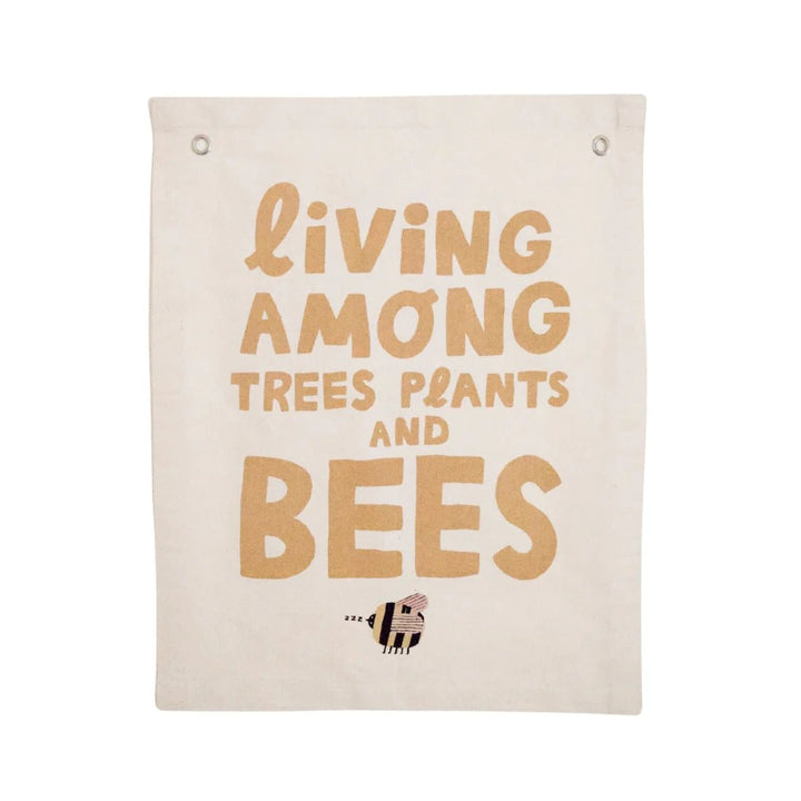Living Among Trees, Plants and Bees Canvas Banner by Imani Collective - Maude Kids Decor