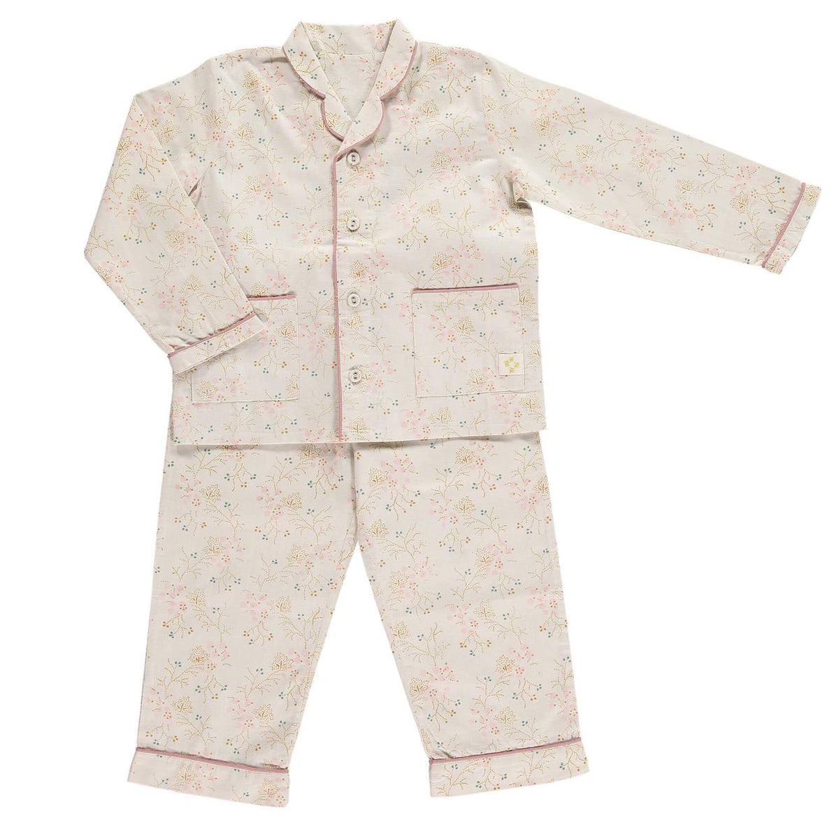 Minako Golden Floral Pyjama Set by Camomile London - Maude Kids Decor
