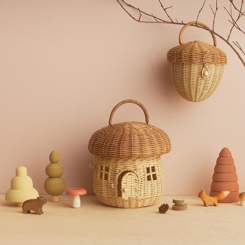 Mushroom Basket by Olliella - Maude Kids Decor
