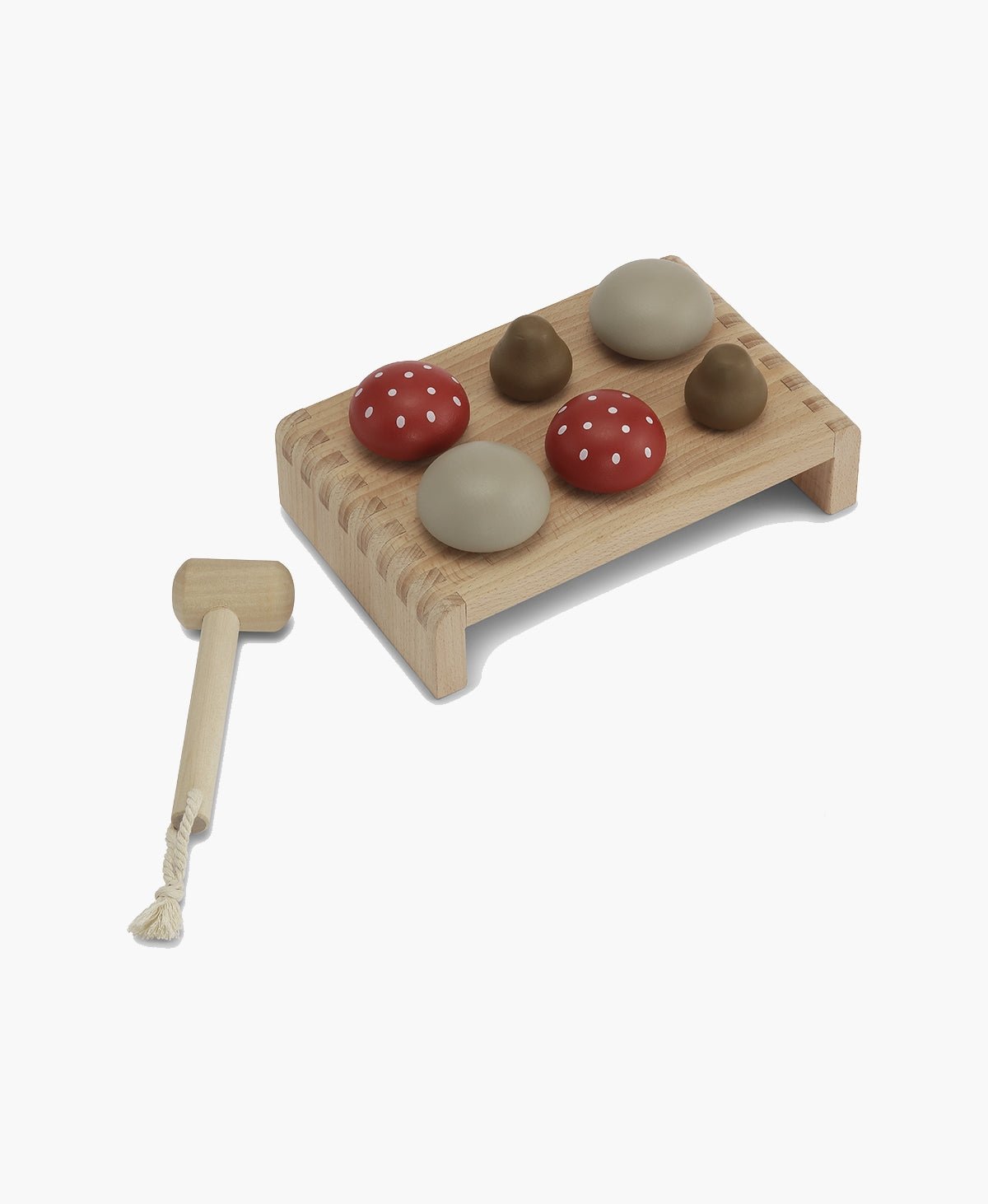 Mushroom Wooden Hammer Board by Konges Sløjd - Maude Kids Decor