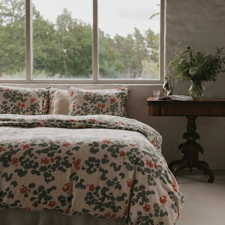 Muslin Double Duvet Cover | Pelargonium by Garbo &amp; Friends - Maude Kids Decor