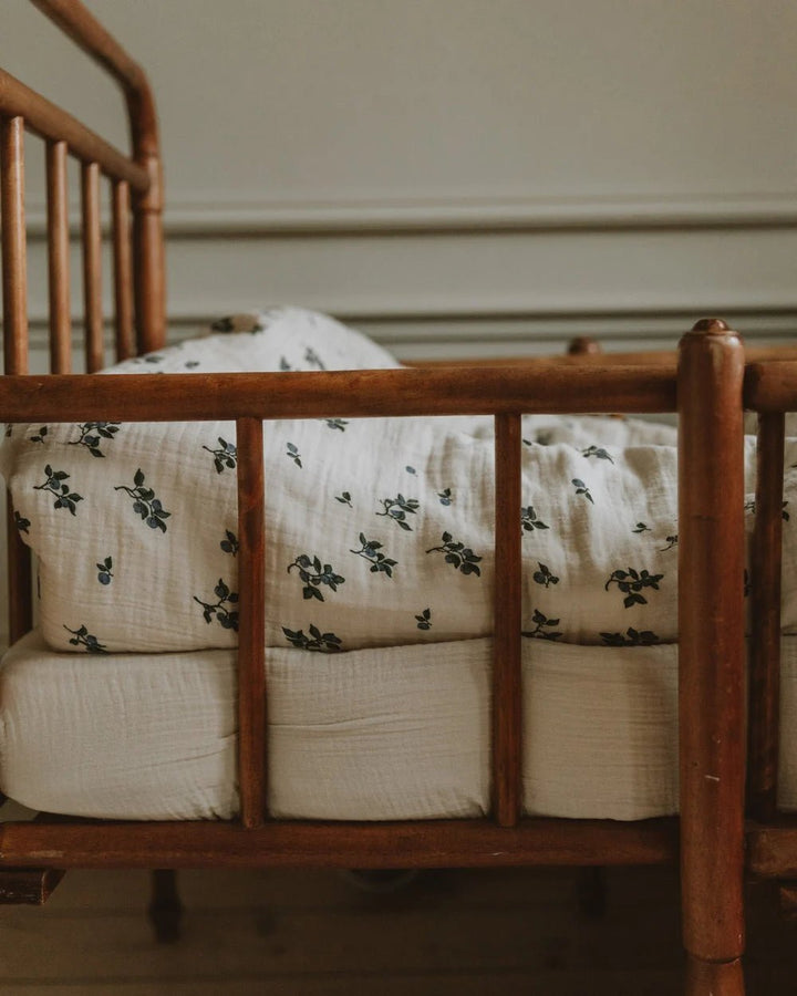 Muslin Fitted Crib Sheet | Eggshell by Garbo &amp; Friends - Maude Kids Decor