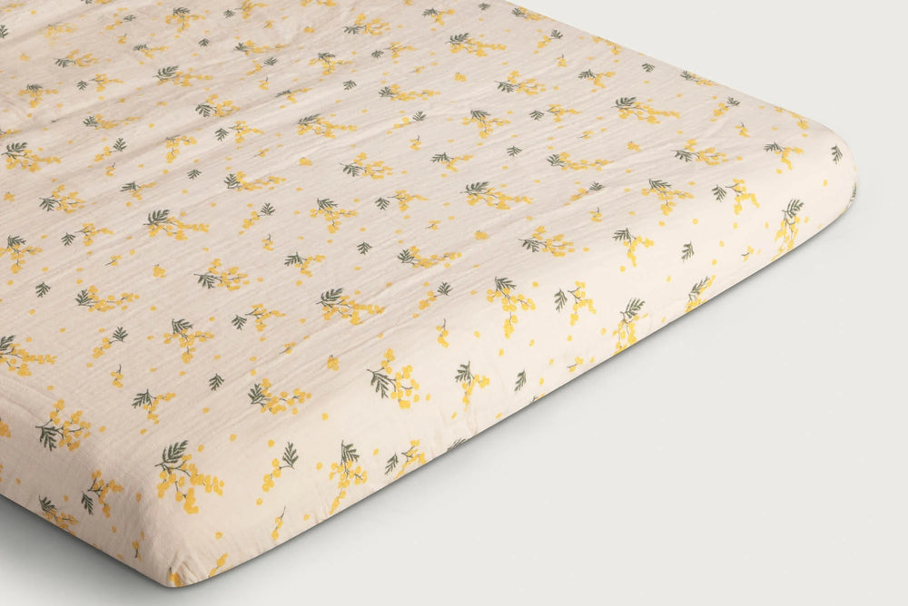 Muslin Fitted Crib Sheet | Mimosa by Garbo & Friends - Maude Kids Decor