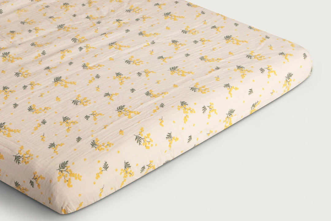 Muslin Fitted Crib Sheet | Mimosa by Garbo &amp; Friends - Maude Kids Decor