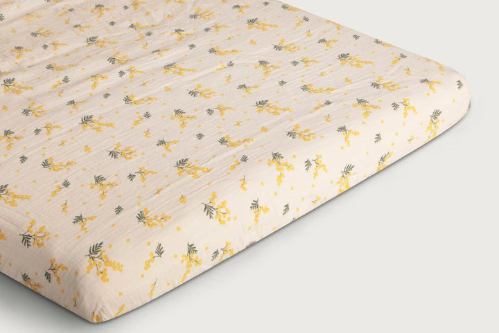 Muslin Fitted Crib Sheet | Mimosa by Garbo &amp; Friends - Maude Kids Decor