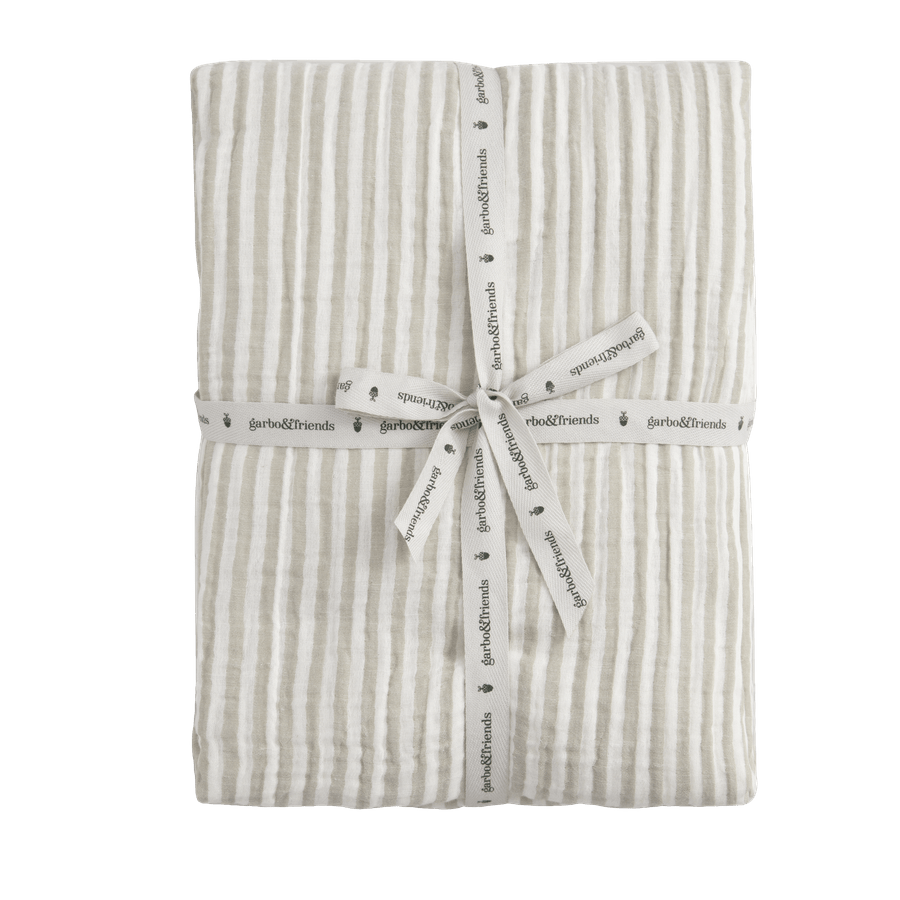Muslin Fitted Crib Sheet | Stripe Anjou by Garbo & Friends - Maude Kids Decor