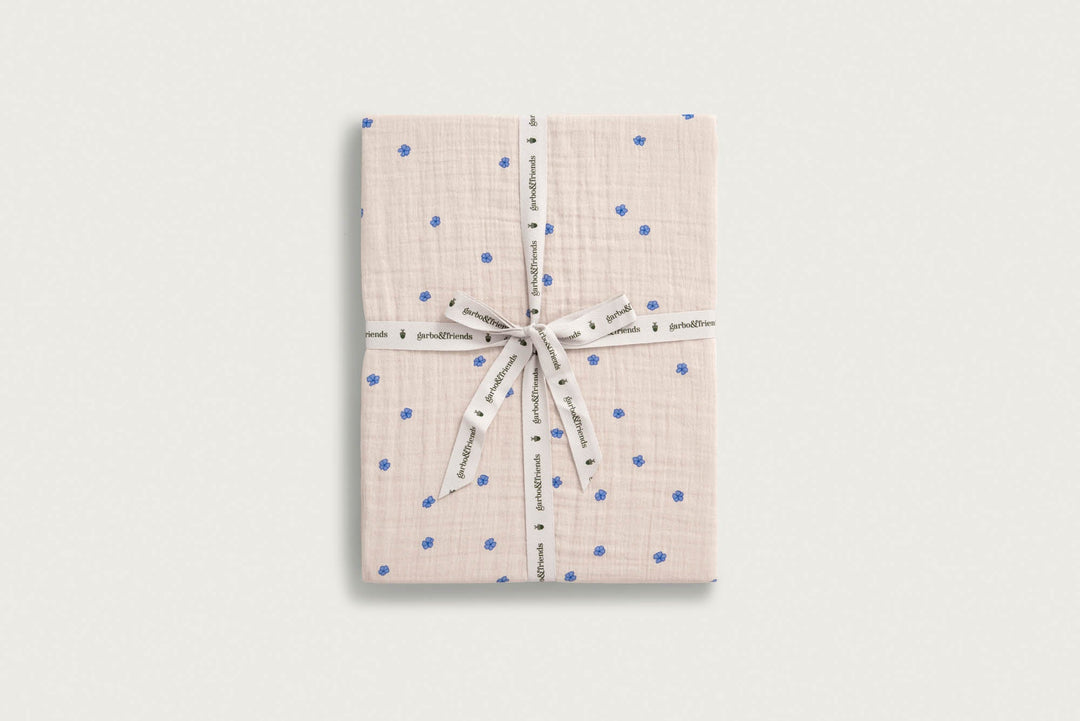 Muslin Fitted Single Sheet | Bleu by Garbo & Friends - Maude Kids Decor