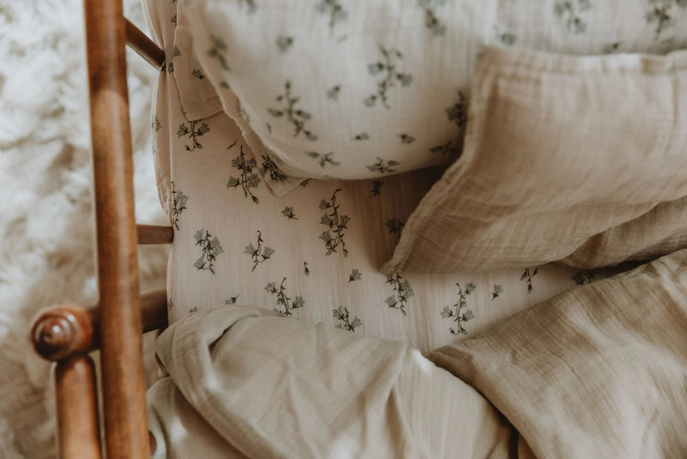 Muslin Fitted Single Sheet | Bluebell by Garbo & Friends - Maude Kids Decor