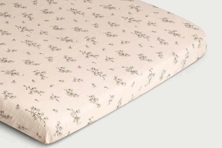 Muslin Fitted Single Sheet | Bluebell by Garbo &amp; Friends - Maude Kids Decor