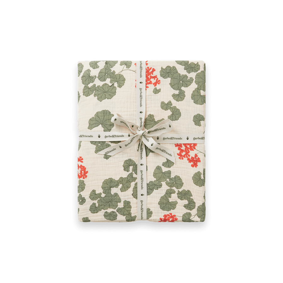 Muslin Fitted Single Sheet | Pelargonium by Garbo & Friends - Maude Kids Decor