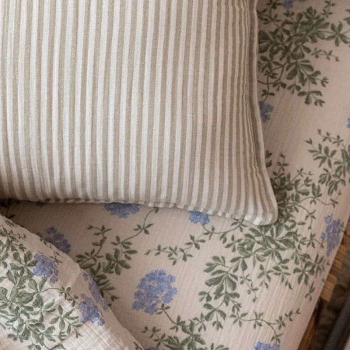 Muslin Fitted Single Sheet | Plumbago by Garbo &amp; Friends - Maude Kids Decor