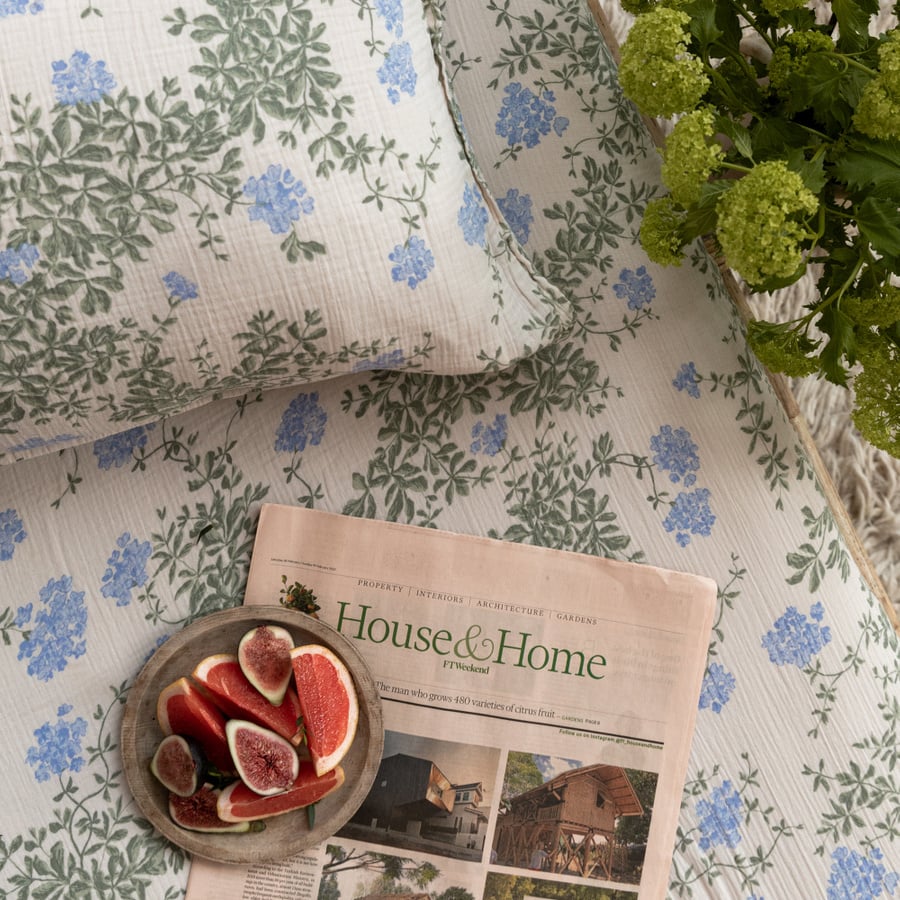 Muslin Fitted Single Sheet | Plumbago by Garbo &amp; Friends - Maude Kids Decor