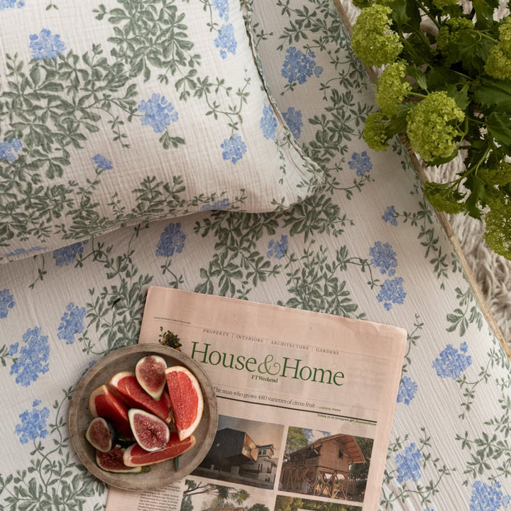 Muslin Fitted Single Sheet | Plumbago by Garbo &amp; Friends - Maude Kids Decor