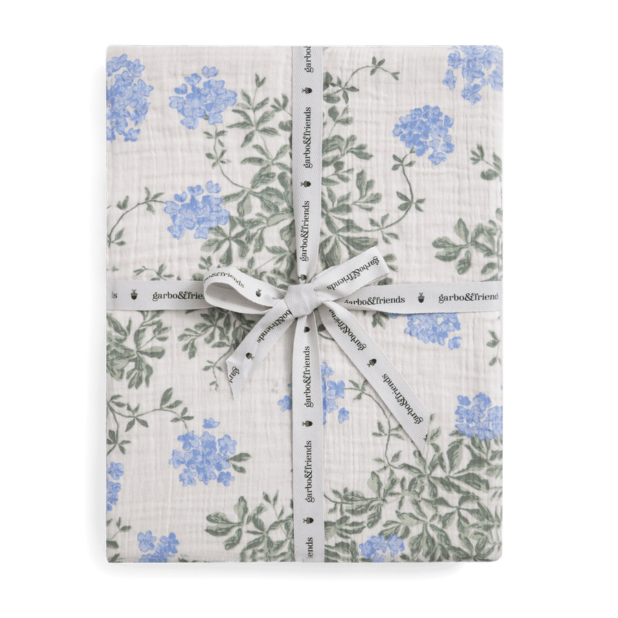Muslin Fitted Single Sheet | Plumbago by Garbo & Friends - Maude Kids Decor