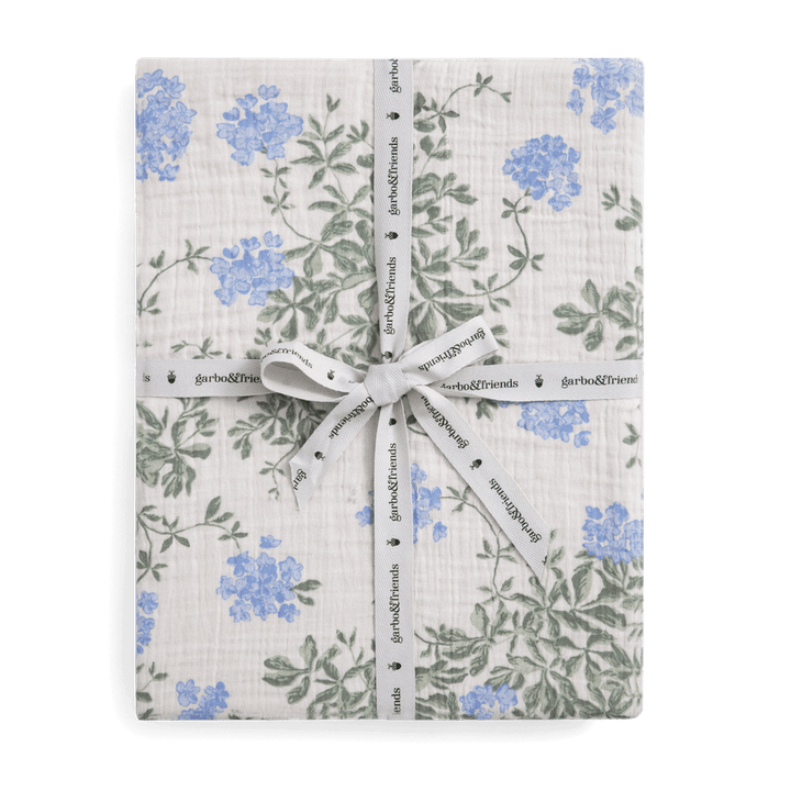 Muslin Fitted Single Sheet | Plumbago by Garbo &amp; Friends - Maude Kids Decor