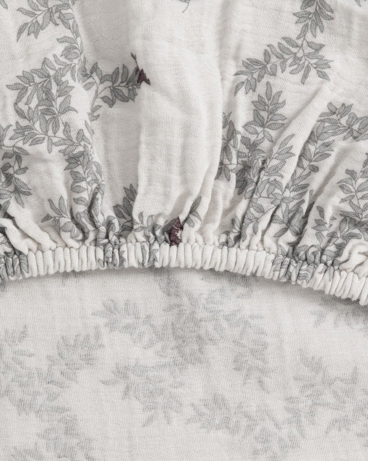 Muslin Fitted Single Sheet | Pomegranate by Garbo &amp; Friends - Maude Kids Decor