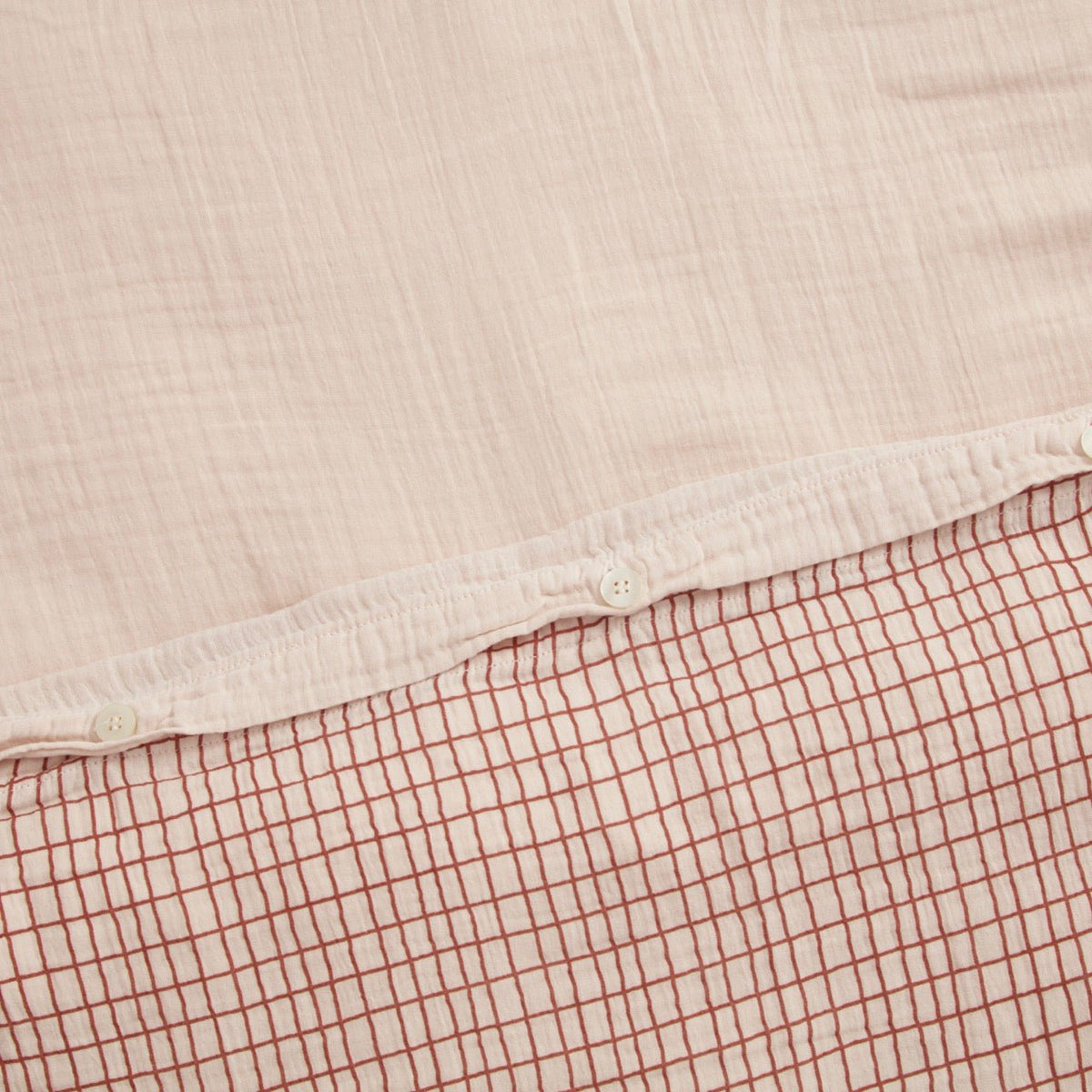 Muslin Single Bed Set | Checks Rust by Garbo & Friends - Maude Kids Decor