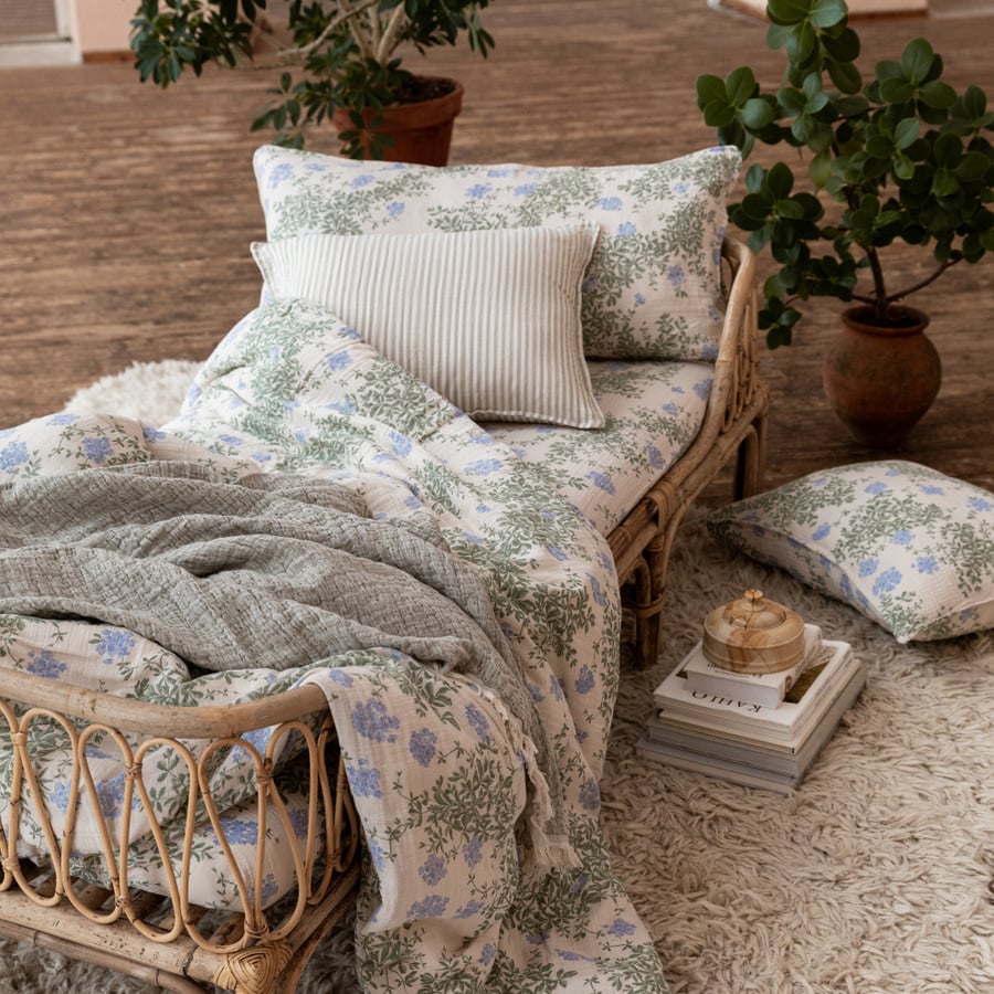 Muslin Single Bed Set | Plumbago by Garbo & Friends - Maude Kids Decor