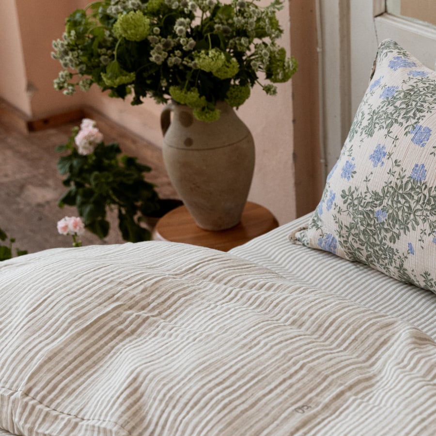 Muslin Single Bed Set | Stripe Anjou by Garbo & Friends - Maude Kids Decor