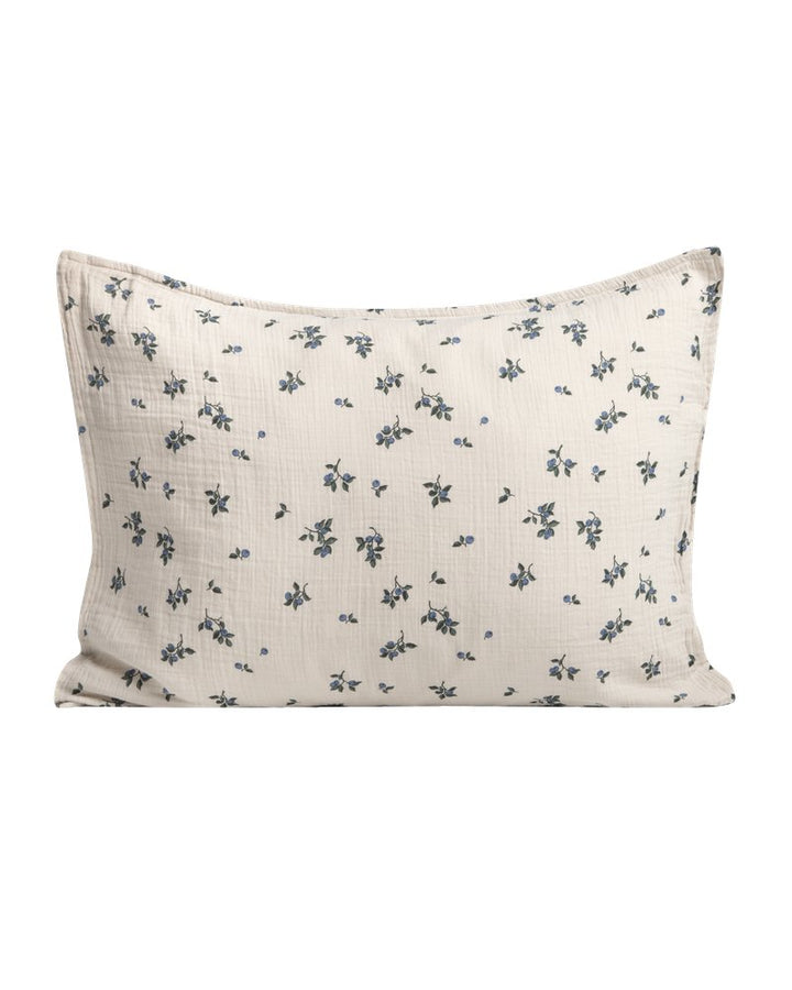 Muslin Single Pillowcase | Blueberry by Garbo &amp; Friends - Maude Kids Decor
