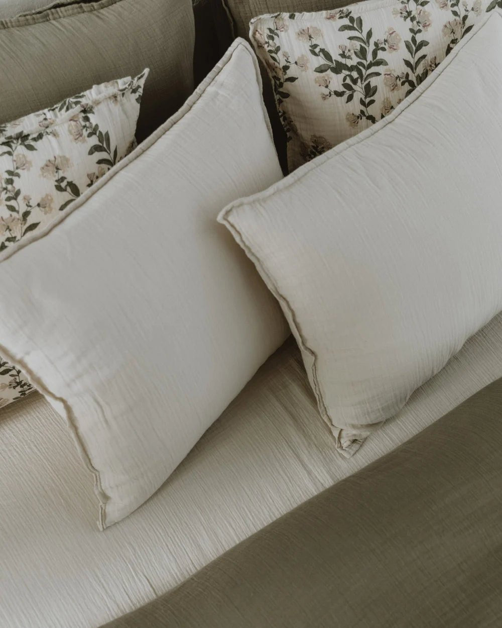 Muslin Single Pillowcase | Eggshell by Garbo & Friends - Maude Kids Decor