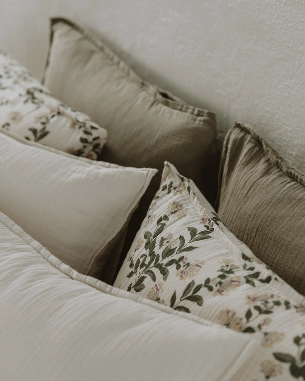 Muslin Single Pillowcase | Geranium by Garbo & Friends - Maude Kids Decor