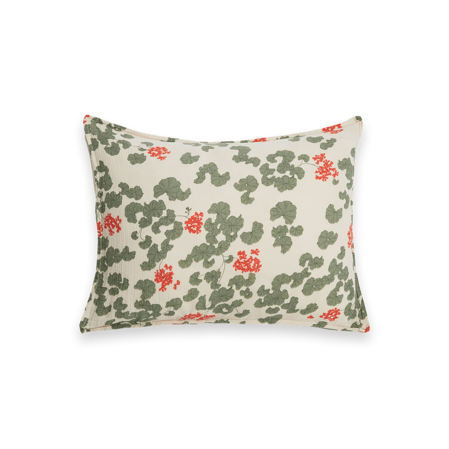 Muslin Single Pillowcase | Pelargonium by Garbo & Friends - Maude Kids Decor