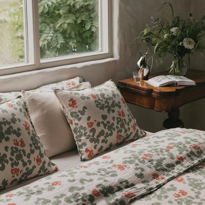 Muslin Single Pillowcase | Pelargonium by Garbo &amp; Friends - Maude Kids Decor