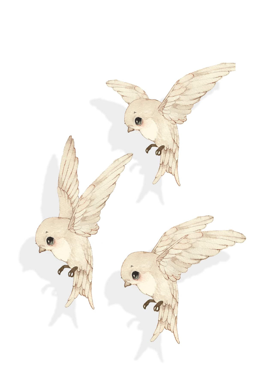 Oh Birdie Fly! Wall Stickers (3 Pack) by Mrs Mighetto - Maude Kids Decor