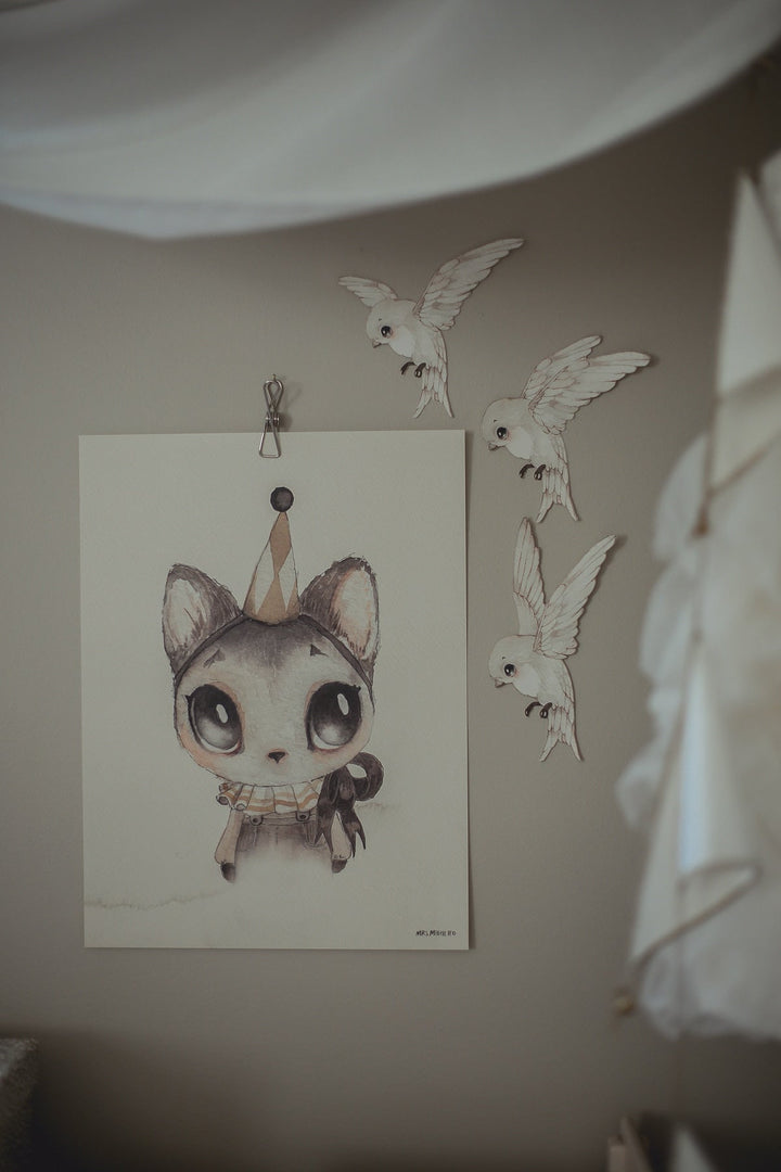 Oh Birdie Fly! Wall Stickers (3 Pack) by Mrs Mighetto - Maude Kids Decor