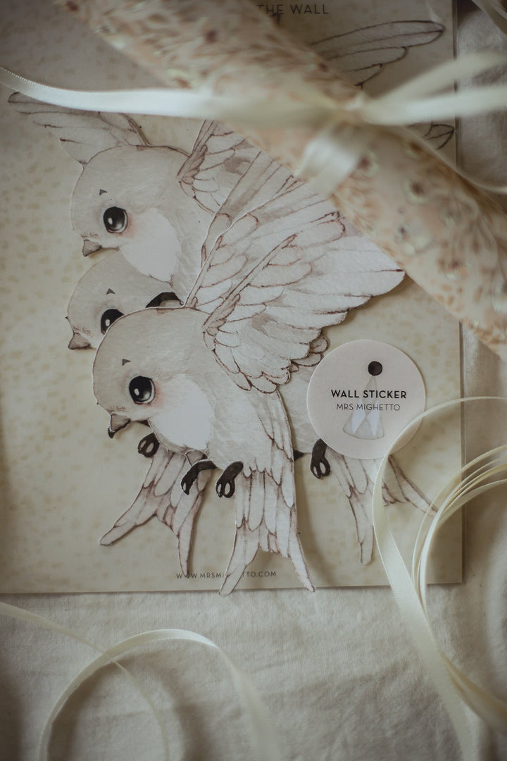 Oh Birdie Fly! Wall Stickers (3 Pack) by Mrs Mighetto - Maude Kids Decor