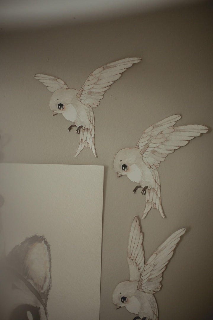 Oh Birdie Fly! Wall Stickers (3 Pack) by Mrs Mighetto - Maude Kids Decor