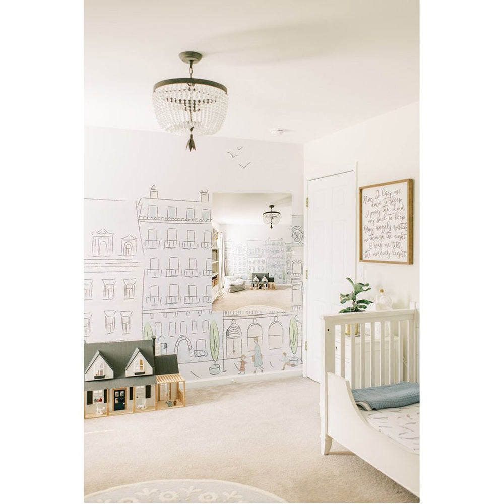 Parisian Street Wall Mural by Anewall - Maude Kids Decor