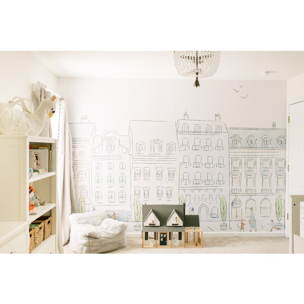 Parisian Street Wall Mural by Anewall - Maude Kids Decor