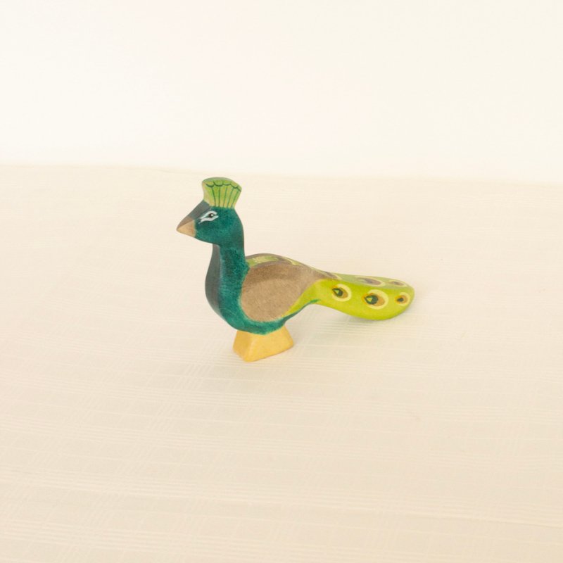 Peacock Wooden Figurine by HolzWald - Maude Kids Decor