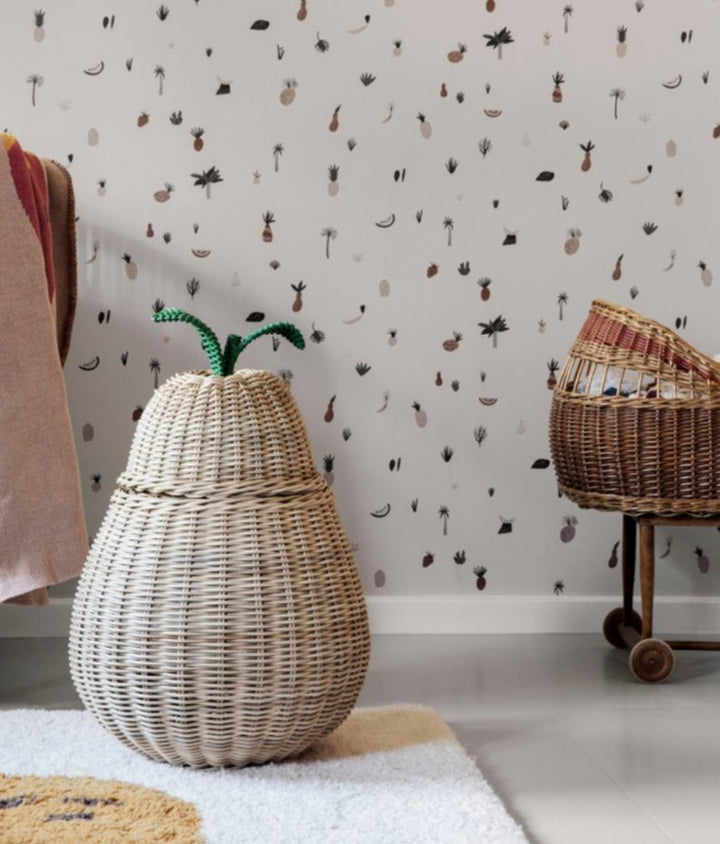 Pear Braided Storage Basket by Ferm Living - Maude Kids Decor