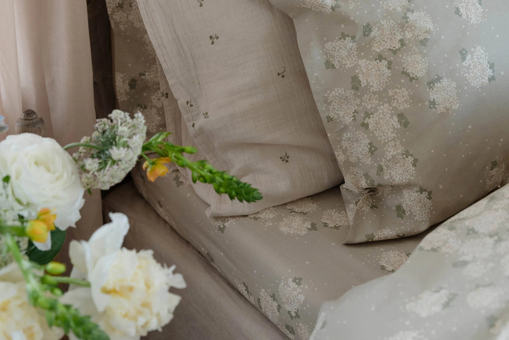Percale Fitted Double Sheet | Dogwood by Garbo & Friends - Maude Kids Decor