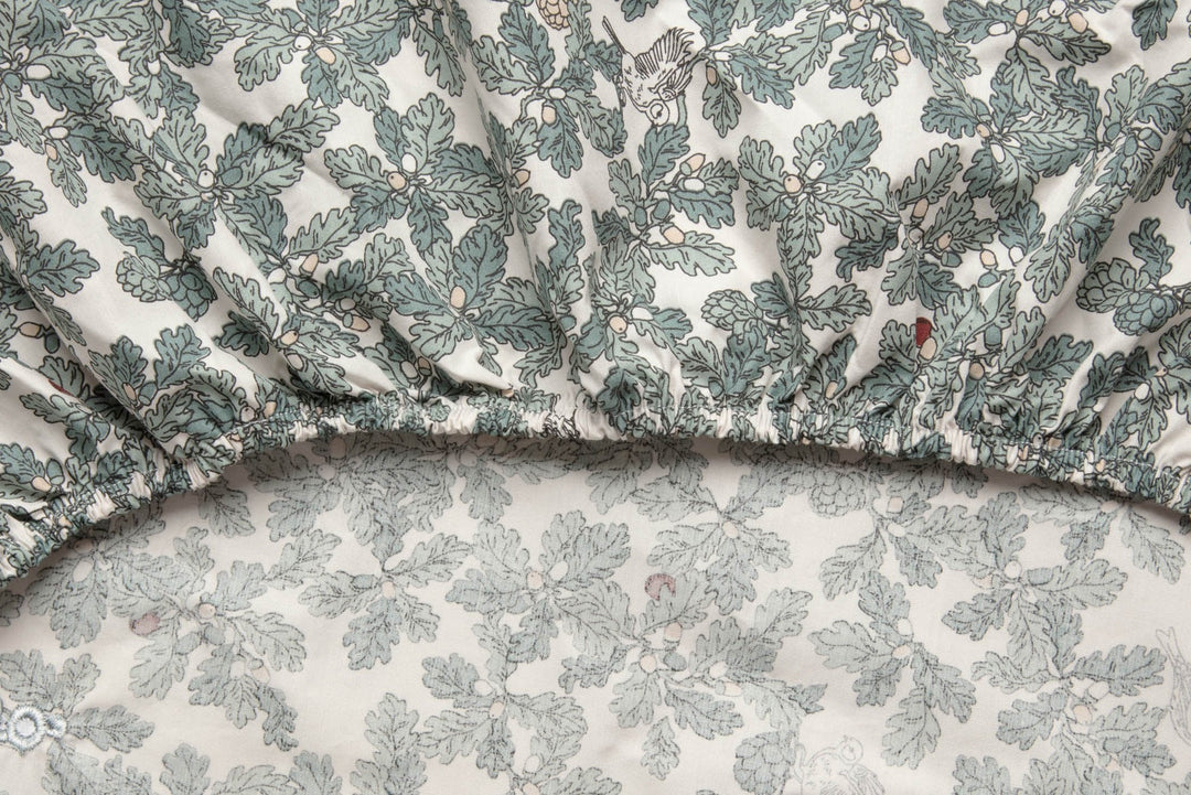 Percale Fitted Single Sheet | Woodlands by Garbo &amp; Friends - Maude Kids Decor