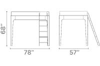 Perch Full Size Loft Bed by Oeuf - Maude Kids Decor