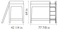 Perch Twin Size Loft Bed by Oeuf - Maude Kids Decor