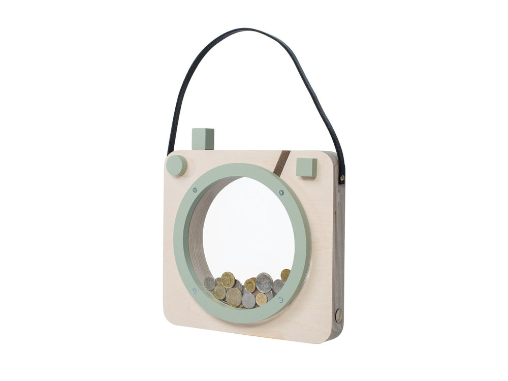 Photo Shaped Piggy Bank "Insta Munny" | Sage Green by Up! Warsaw - Maude Kids Decor