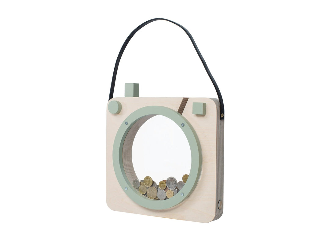 Photo Shaped Piggy Bank "Insta Munny" | Sage Green by Up! Warsaw - Maude Kids Decor