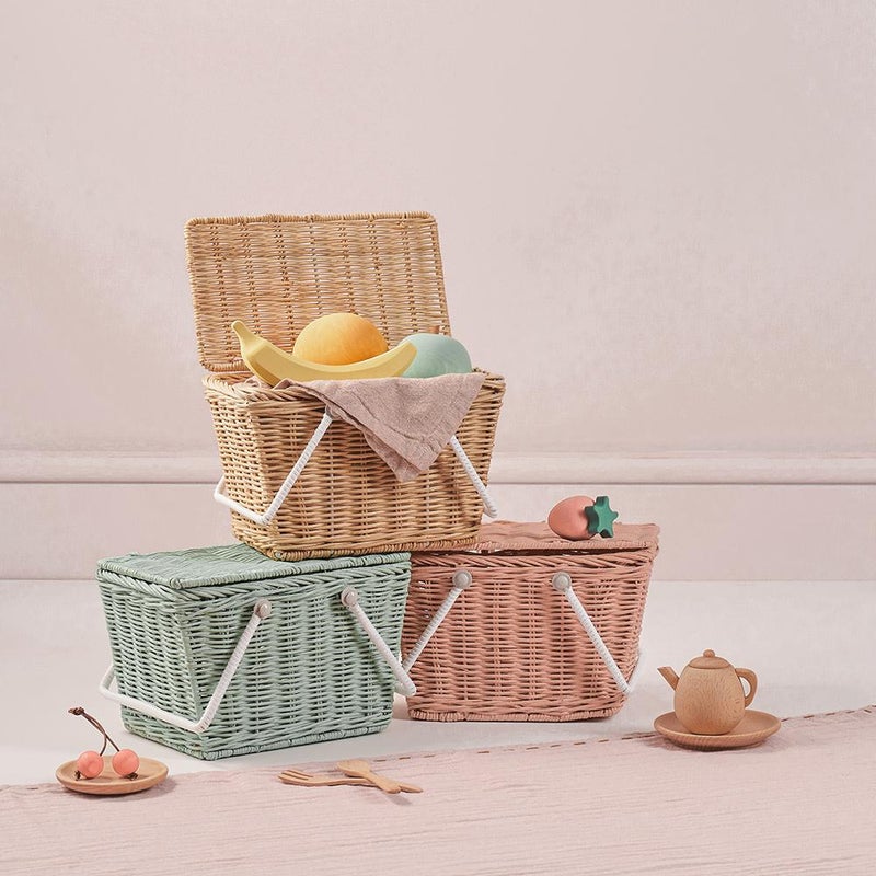 Piki Rattan Basket by Olliella - Maude Kids Decor